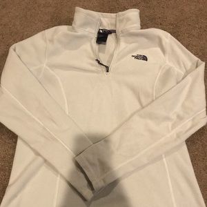Womens Cream 1/4 Zip North Face
